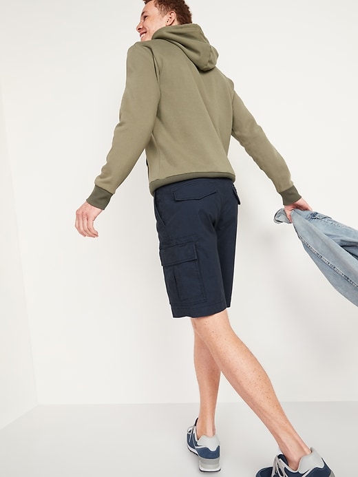 View large product image 2 of 3. Lived-In Straight Khaki Cargo Shorts -- 10-inch inseam
