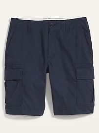 View large product image 3 of 3. Lived-In Straight Khaki Cargo Shorts -- 10-inch inseam