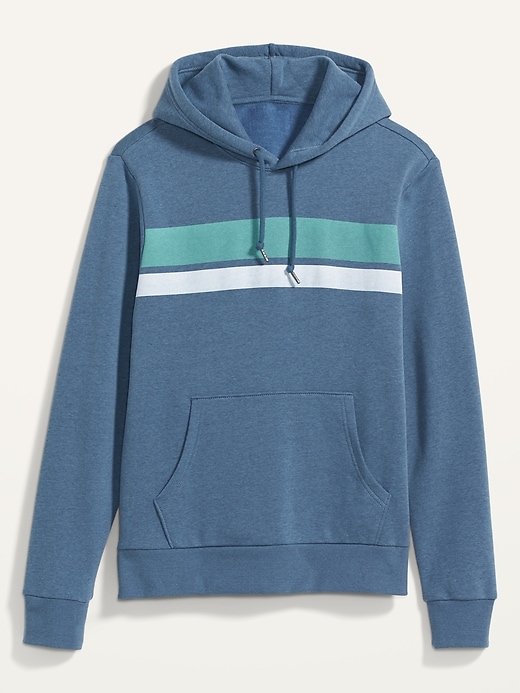 View large product image 1 of 1. Chest-Stripe Pullover Hoodie