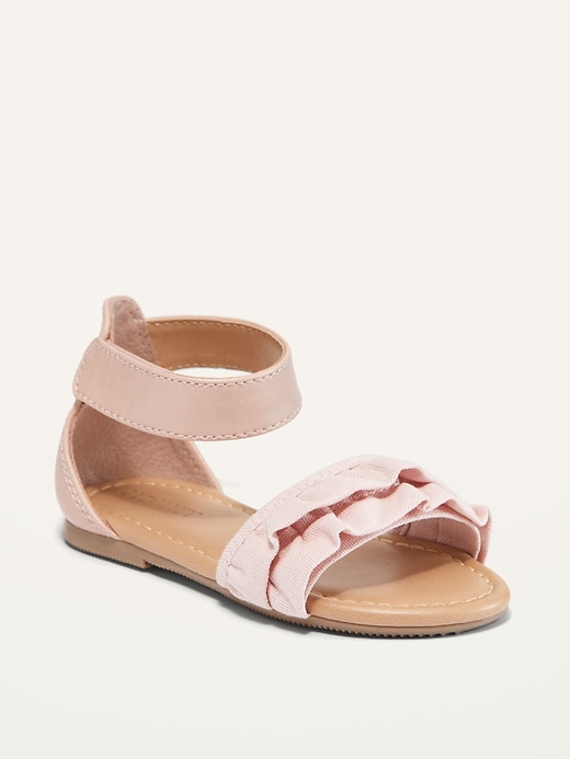View large product image 1 of 4. Ruffle-Strap Sandals for Toddler Girls