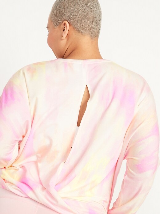 Image number 2 showing, Lightweight Twist-Back French Terry Top
