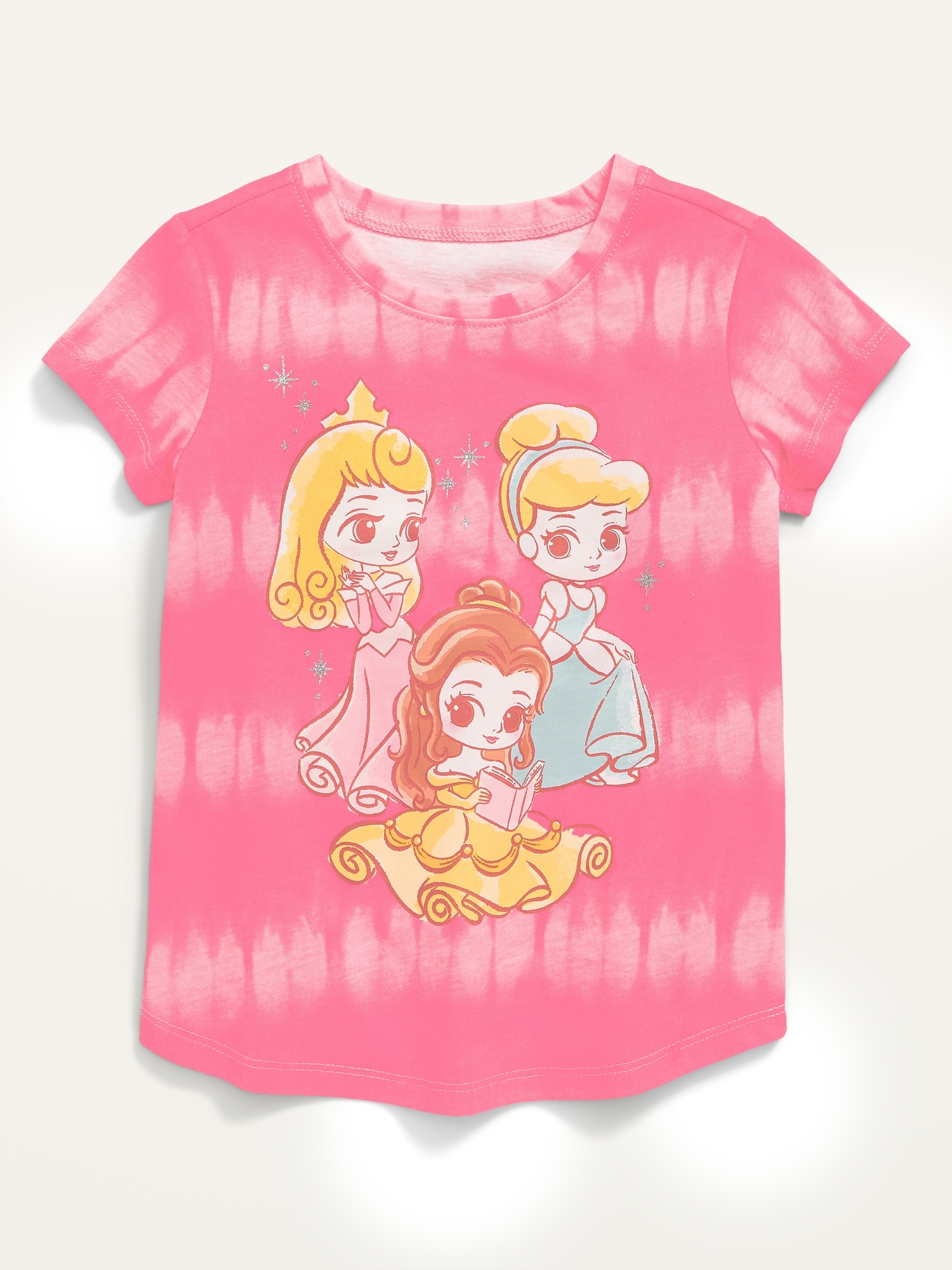 Disney© Princesses Short-Sleeve Tie-Dye Tee for Toddler Girls