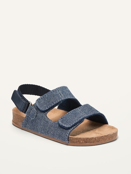 View large product image 1 of 4. Chambray Double-Buckle Sandals for Toddler Boys