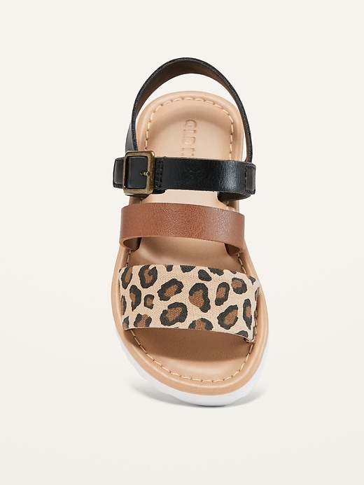View large product image 2 of 4. Wide-Strap Platform Sandals for Toddler Girls