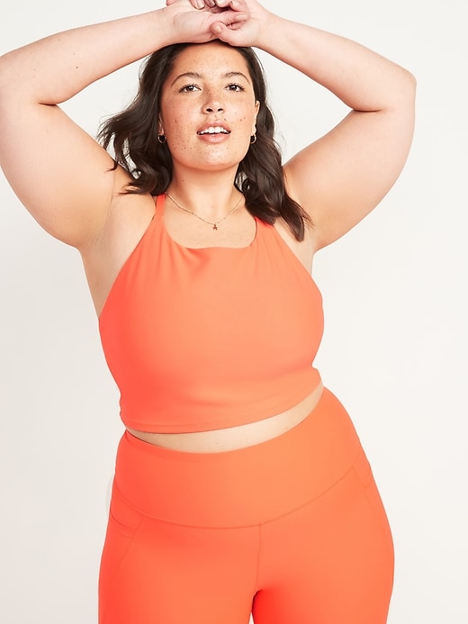 Old Navy Light Support PowerSoft Plus-Size Long-Line Sports Bra