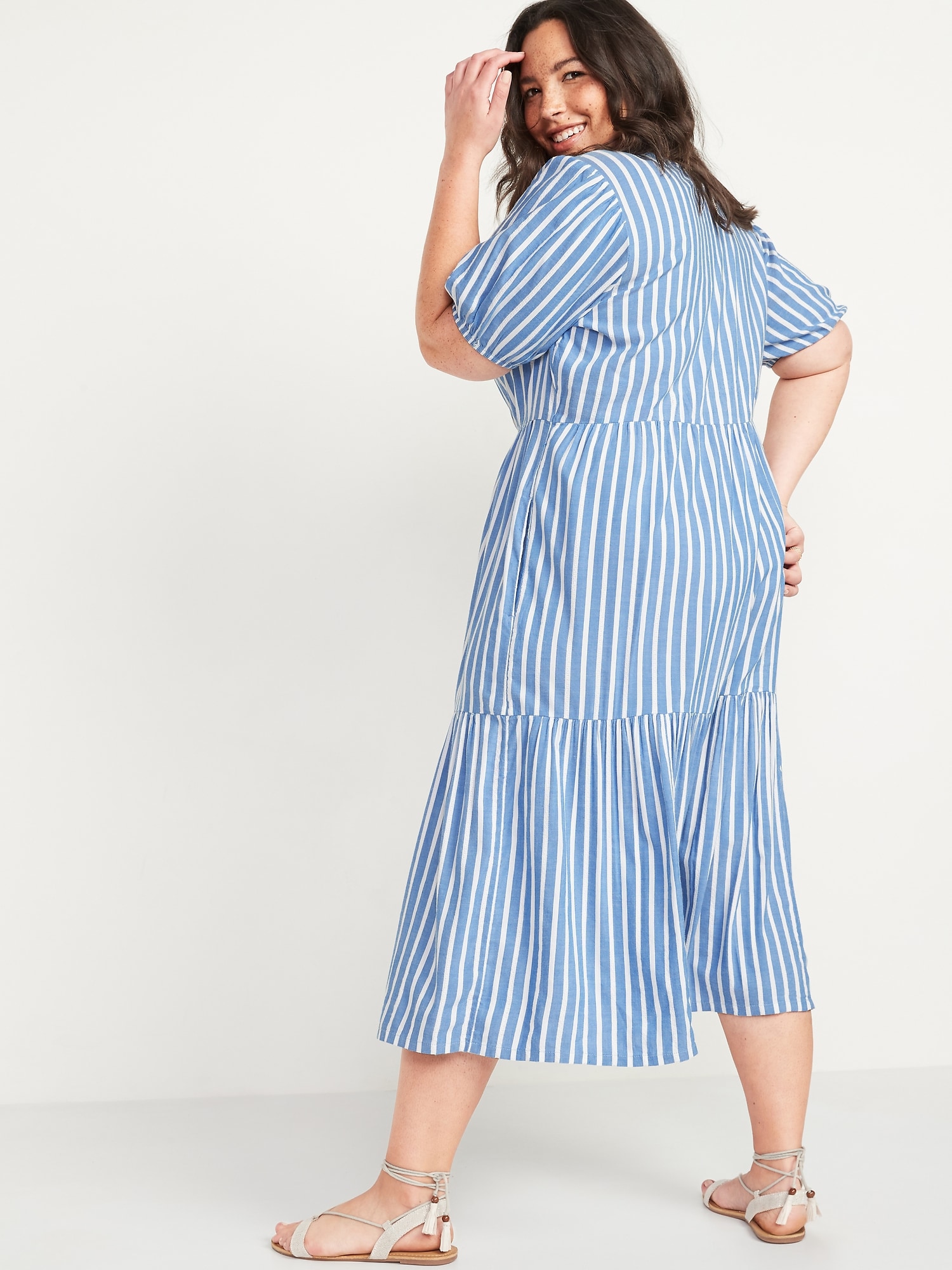 Old Navy Striped Midi Dress