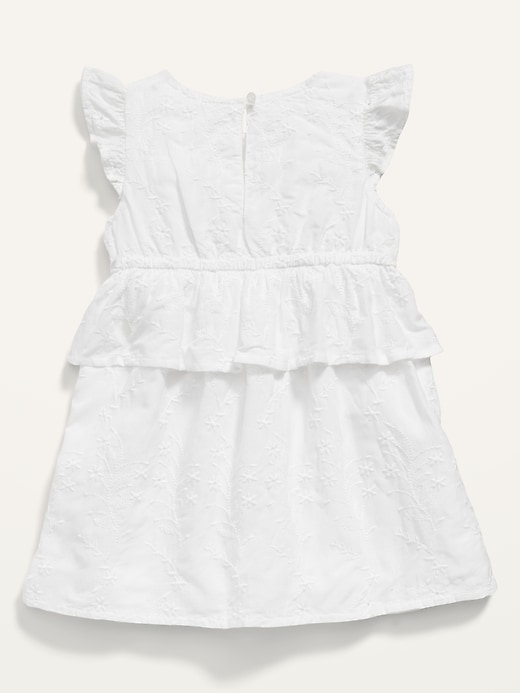 View large product image 2 of 2. Ruffle-Sleeve Tiered Eyelet Dress for Baby
