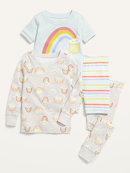 View large product image 1 of 1. Unisex Graphic 4-Piece Pajama Set for Toddler & Baby