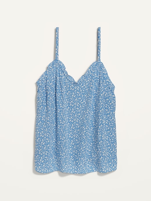 Printed Ruffled V-Neck Cami Top | Old Navy