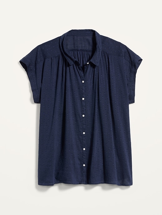 Image number 4 showing, Oversized No-Peek Plus-Size Short-Sleeve Shirt