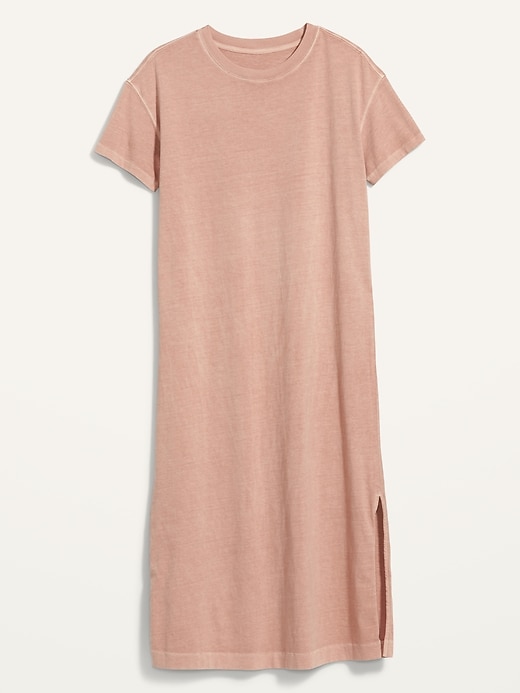Image number 4 showing, Loose Vintage Garment-Dyed Midi T-Shirt Dress