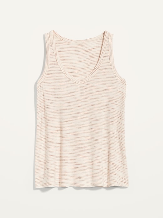 View large product image 2 of 2. Luxe Space-Dye Stripe Tank Top for Women