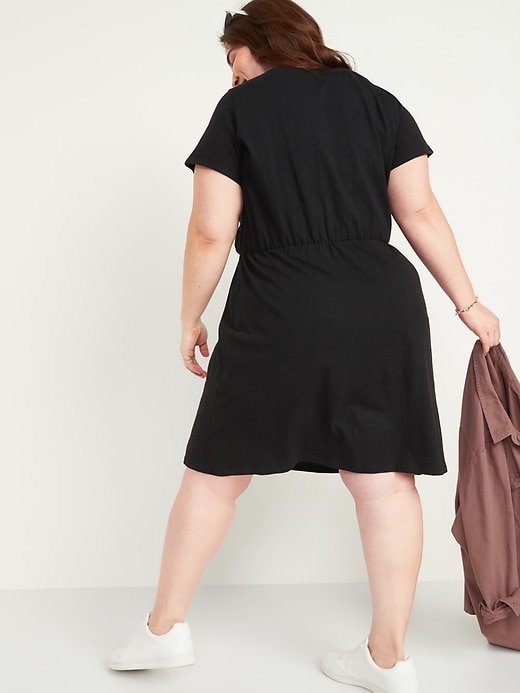 Image number 2 showing, Waist-Defined Slub-Knit Plus-Size T-Shirt Dress