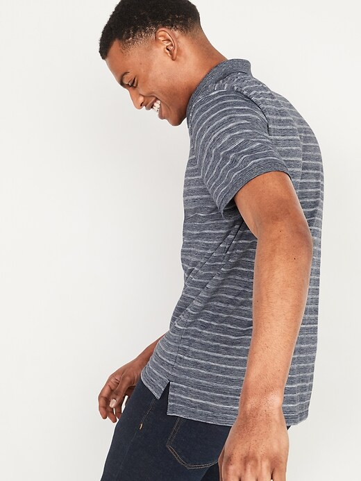 Image number 2 showing, Moisture-Wicking Striped Pique Pro Polo