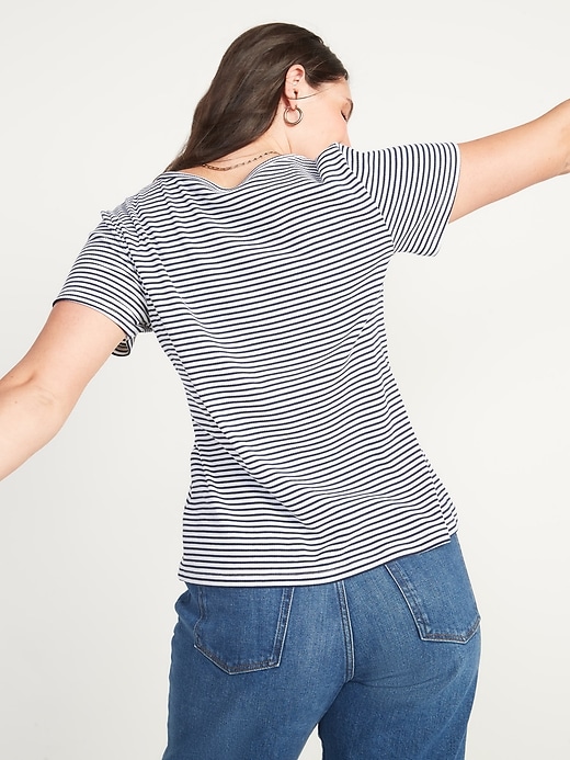 Slim Fit Rib Knit Crew Neck T Shirt For Women Old Navy