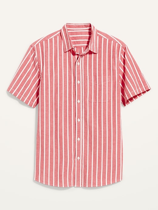 Image number 4 showing, Built-In Flex Striped Everyday Short-Sleeve Oxford Shirt