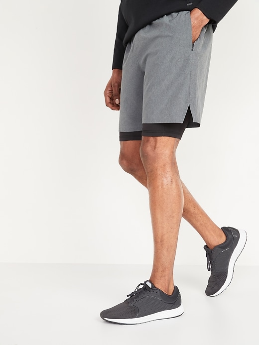 Old Navy Go-Dry Cool 2-in-1 Run Shorts + Base Layer for Men -- 9-inch inseam. 1
