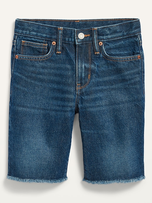 View large product image 1 of 1. Gender-Neutral Medium-Wash Non-Stretch Jean Shorts for Kids