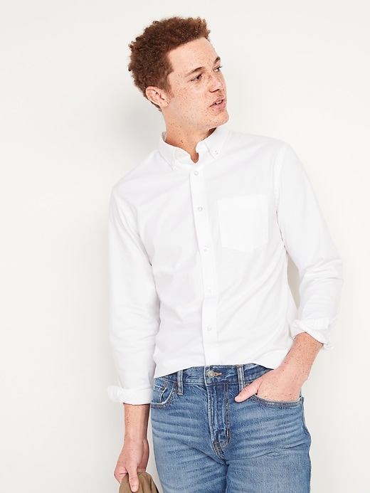 Image number 1 showing, Slim-Fit Everyday Oxford Shirt for Men