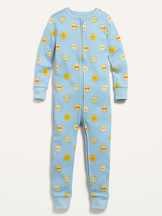 View large product image 1 of 1. Unisex Printed Pajama One-Piece for Toddler & Baby