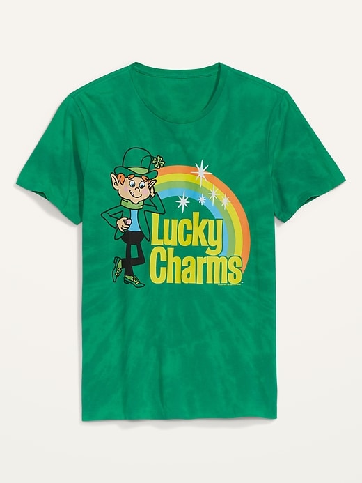 View large product image 1 of 1. Lucky Charms&#153 Tie-Dye Gender-Neutral Graphic Tee for Adults