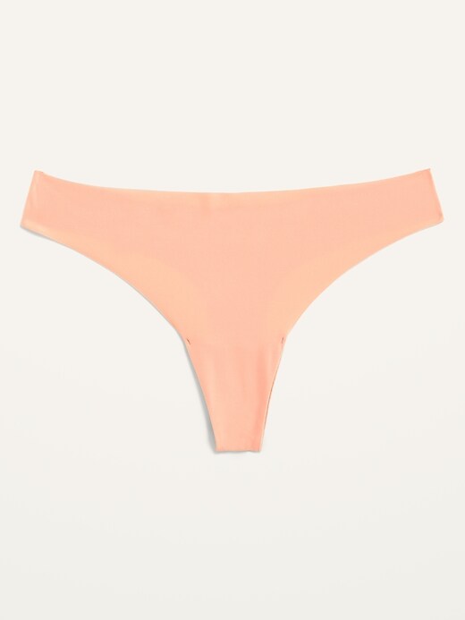 View large product image 1 of 3. Soft-Knit No-Show Thong Underwear