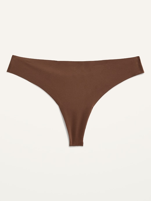 Old Navy Soft-Knit No-Show Thong Underwear for Women brown. 1