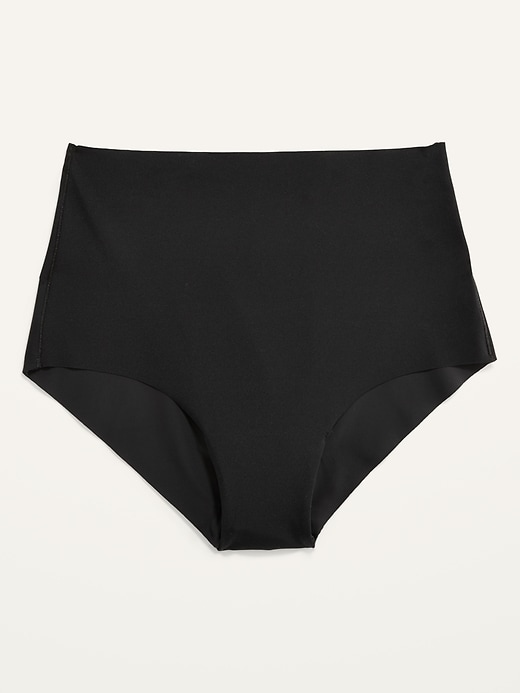 Old Navy Soft-Knit No-Show Thong Underwear for Women black. 1