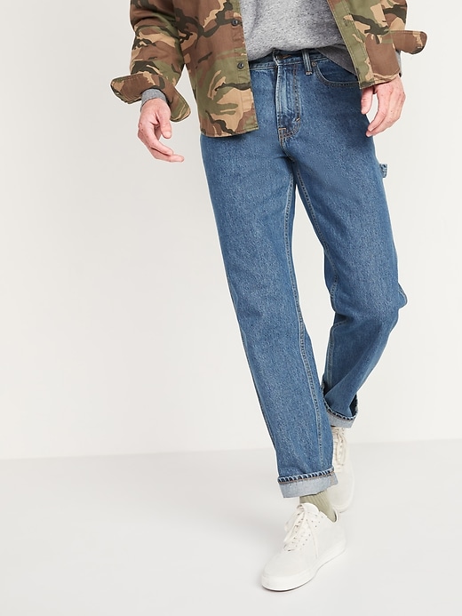 Image number 1 showing, Loose Rigid Non-Stretch Carpenter Jeans