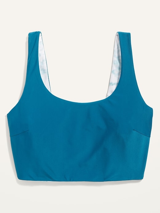View large product image 2 of 2. Reversible Scoop-Neck Long-Line Swim Top