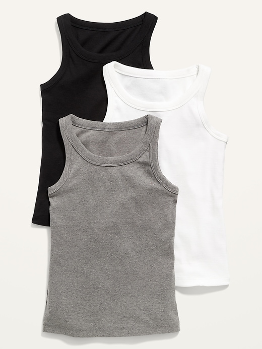 View large product image 1 of 2. 3-Pack Rib-Knit Tank Top for Girls