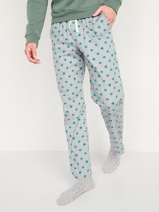 View large product image 1 of 2. Printed Poplin Pajama Pants
