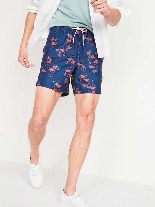 Printed Swim Trunks for Men 6inch inseam Old Navy
