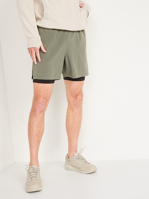 Old Navy Go 2-in-1 Workout Shorts + Base Layer for Men -- 7-inch inseam. 1