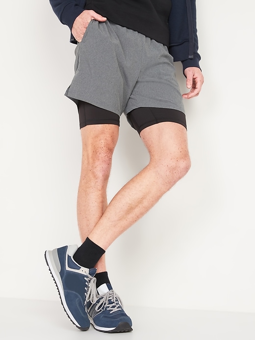 Oldnavy Go 2-in-1 Workout Shorts + Base Layer for Men -- 7-inch inseam