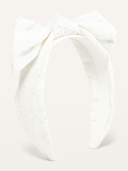 View large product image 2 of 2. Fabric-Covered Bow-Tie Headband for Women