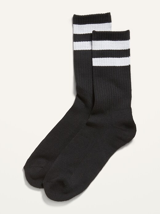 View large product image 1 of 1. Striped Rib-Knit Gender-Neutral Tube Socks for Adults