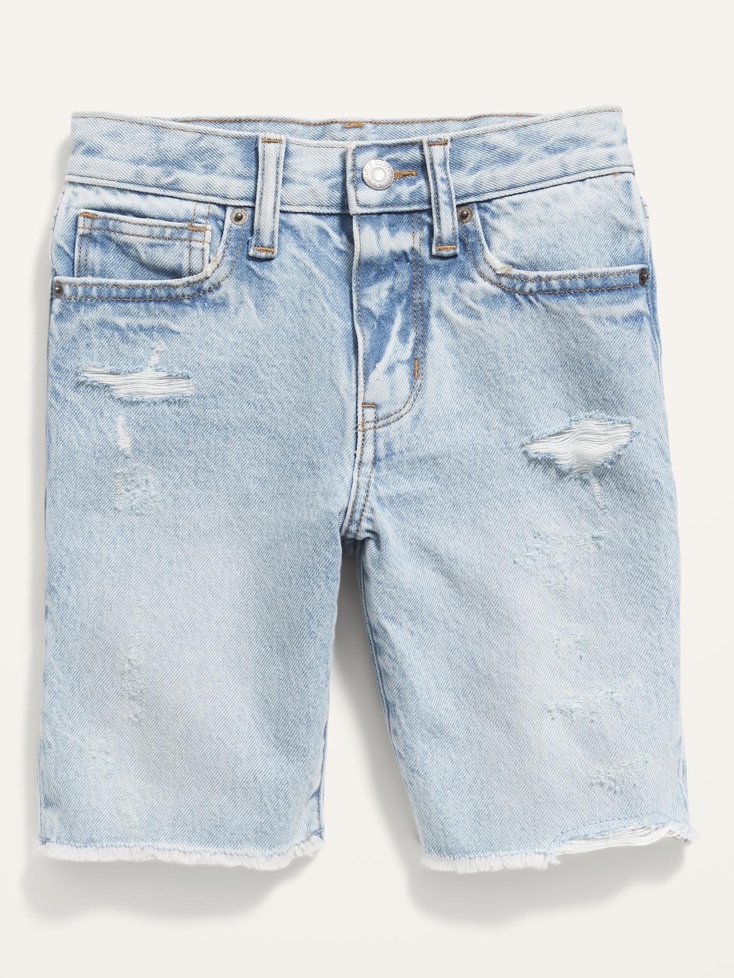 Gender-Neutral Non-Stretch Ripped Jean Shorts for Kids | Old Navy