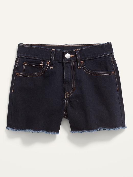 View large product image 1 of 2. Extra High-Waisted Cut-Off Jean Shorts for Girls