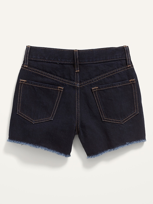 View large product image 2 of 2. Extra High-Waisted Cut-Off Jean Shorts for Girls