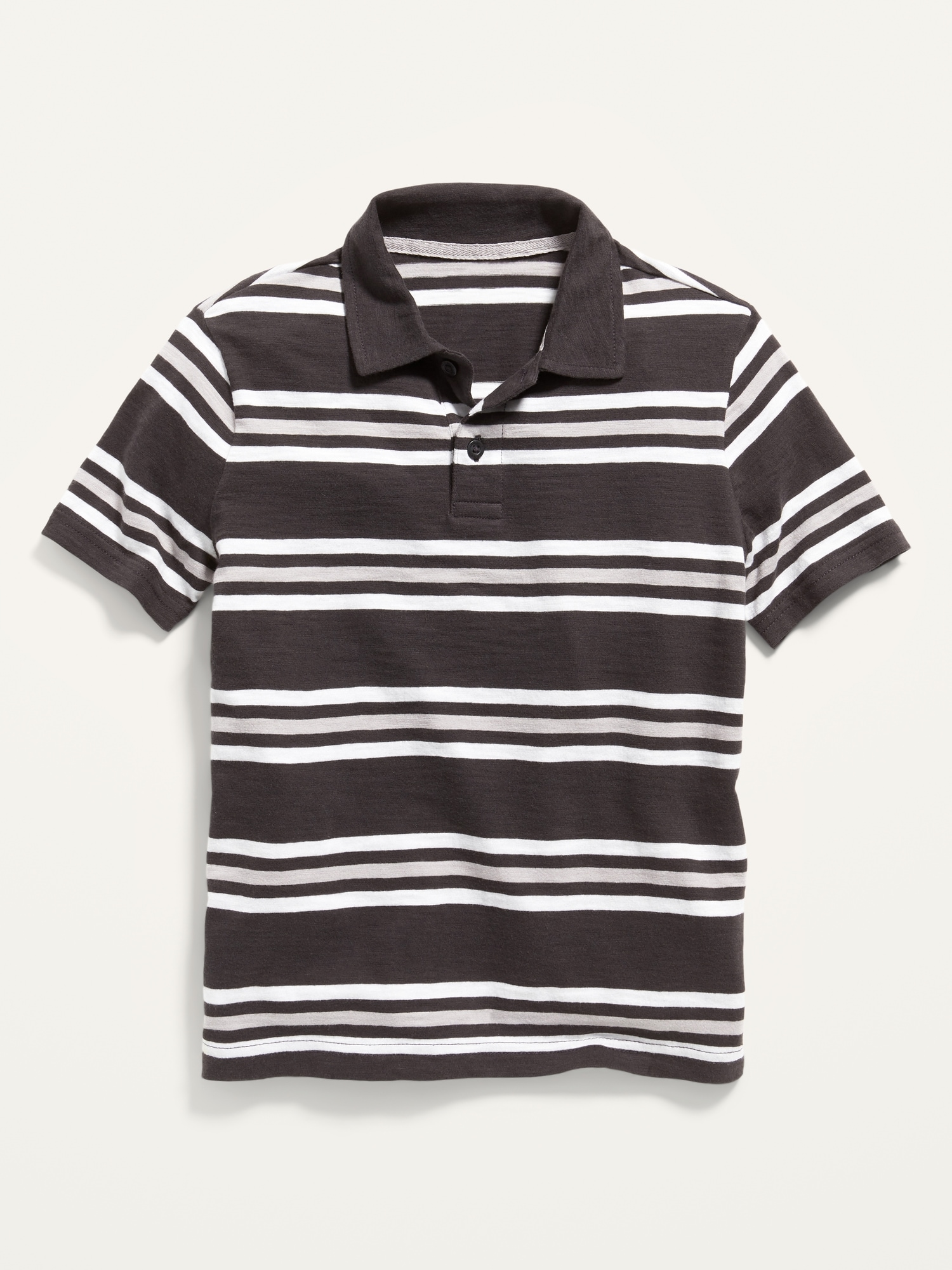 Slub-Knit Jersey Polo Shirt for Boys