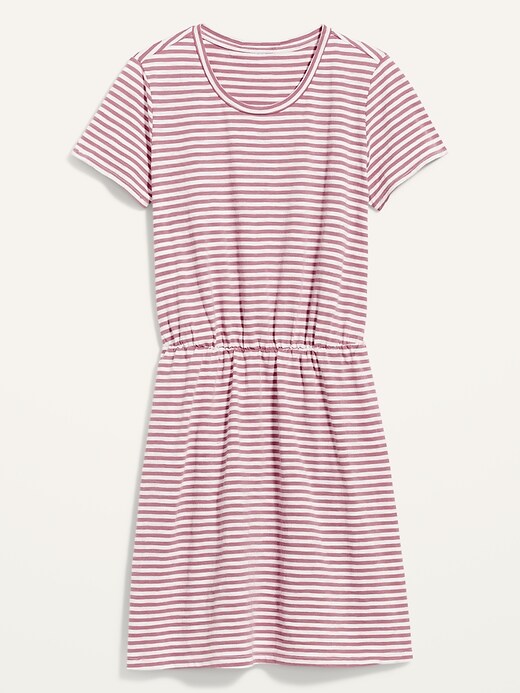 Image number 4 showing, Waist-Defined Striped Midi T-Shirt Dress for Women