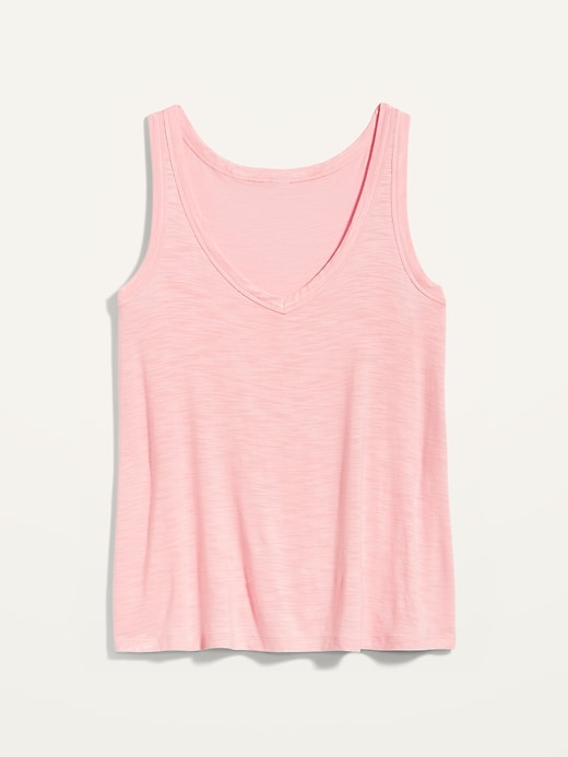 View large product image 2 of 2. Luxe Slub-Knit V-Neck Tank Top for Women