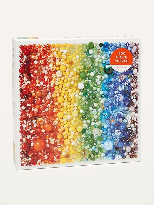 View large product image 1 of 2. Galison&#153 Rainbow Marbles 500-Piece Jigsaw Puzzle for the Family