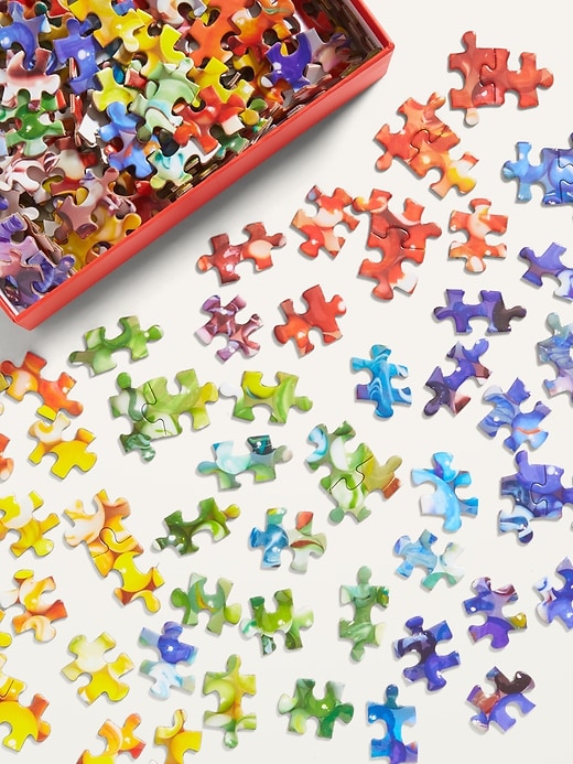 View large product image 2 of 2. Galison&#153 Rainbow Marbles 500-Piece Jigsaw Puzzle for the Family