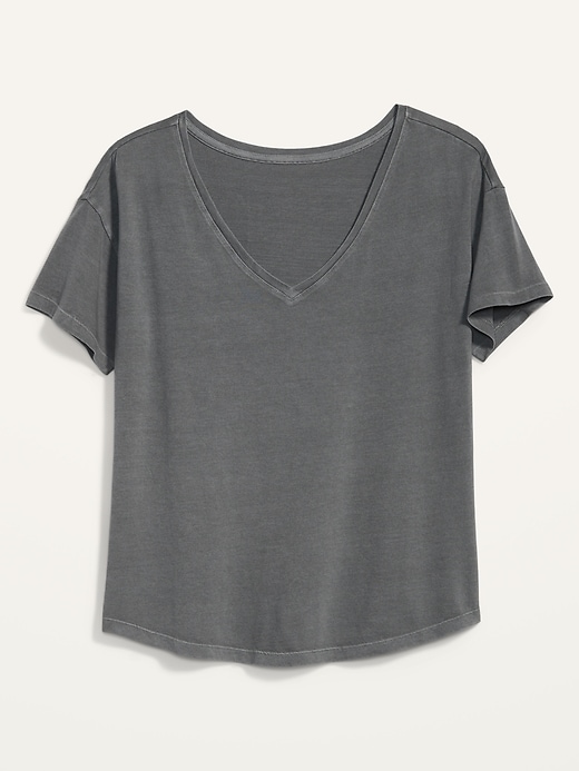 Image number 4 showing, Loose Specially Dyed Easy V-Neck Tee