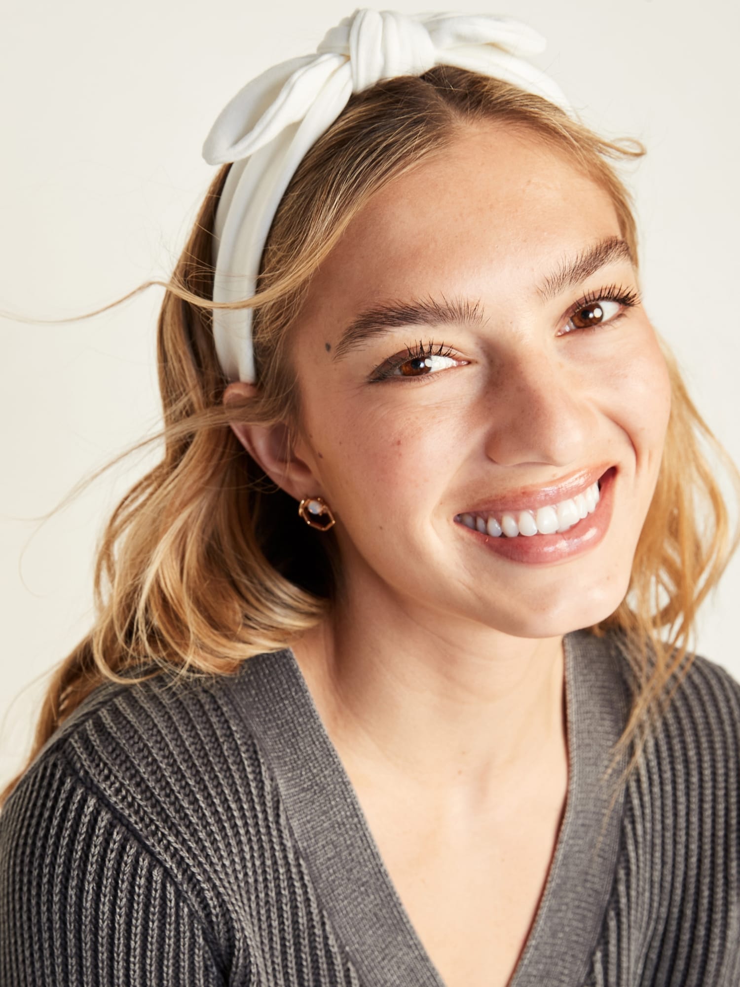 Soft-Knit Bow-Tie Headband for Women