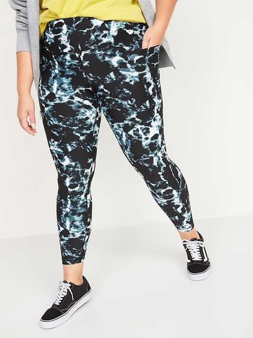 Image number 1 showing, High-Waisted PowerSoft 7/8-Length Plus-Size Leggings