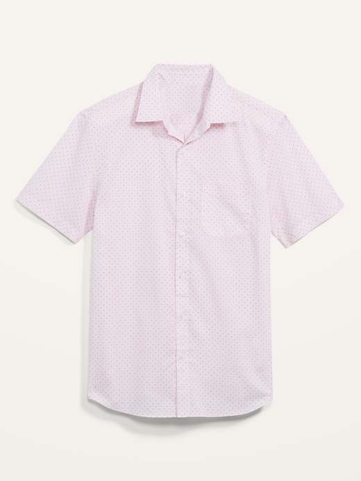 Image number 4 showing, Built-In Flex Dot-Print Everyday Short-Sleeve Shirt