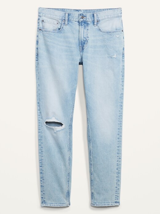Image number 4 showing, Relaxed Slim Taper Built-In Flex Light Ripped Jeans